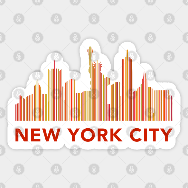New York barcode New York Barcode Sticker TeePublic